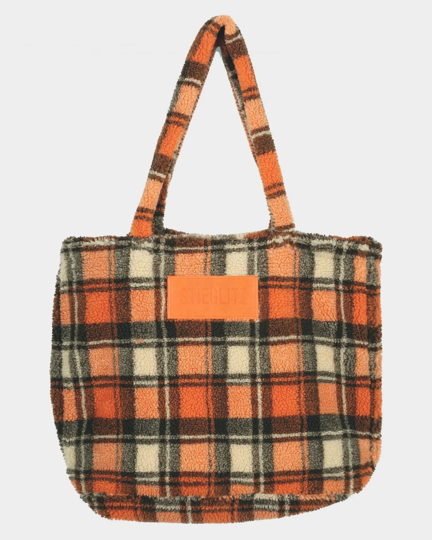 check_teddy_bag__orange_0.webp Cheap STIEGLITZ Check Teddy Bag | Orange