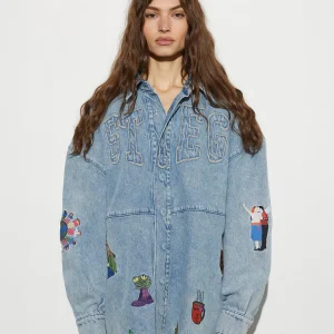 Discount STIEGLITZ Luka Denim Blouse | Denim Blue