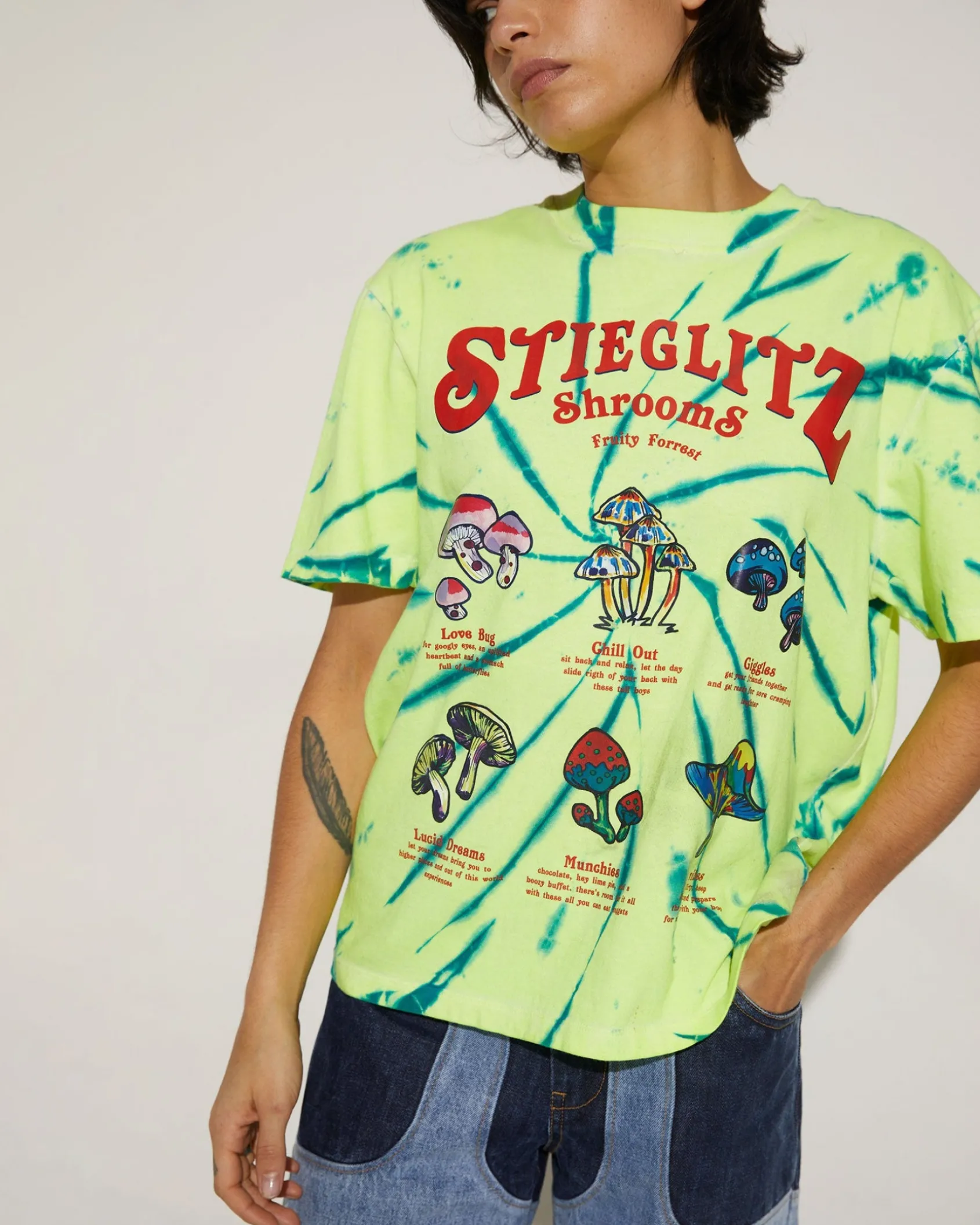 shroom_tshirt__green_3.webp Best Sale STIEGLITZ Shroom T-Shirt | Green