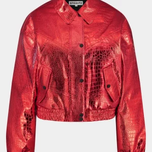 Clearance STIEGLITZ Snake Bomber Jacket | Red