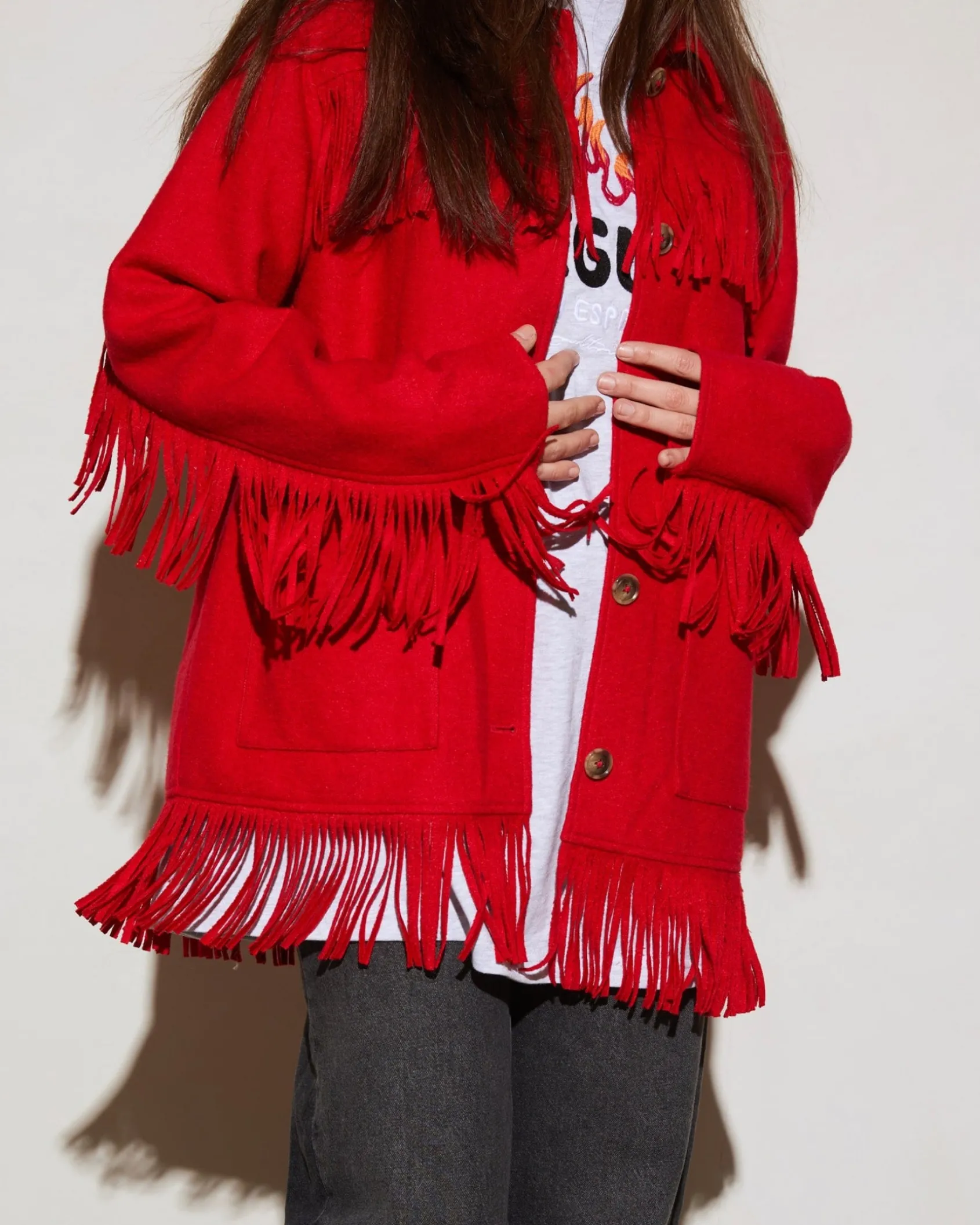 wool_fringe_jacket__red_0.webp Sale STIEGLITZ Wool Fringe Jacket | Red