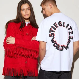 Sale STIEGLITZ Wool Fringe Jacket | Red