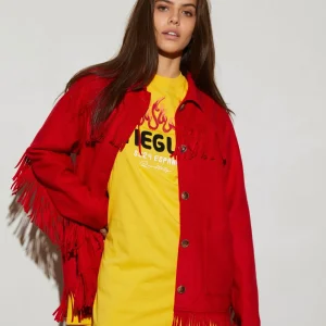 Sale STIEGLITZ Wool Fringe Jacket | Red