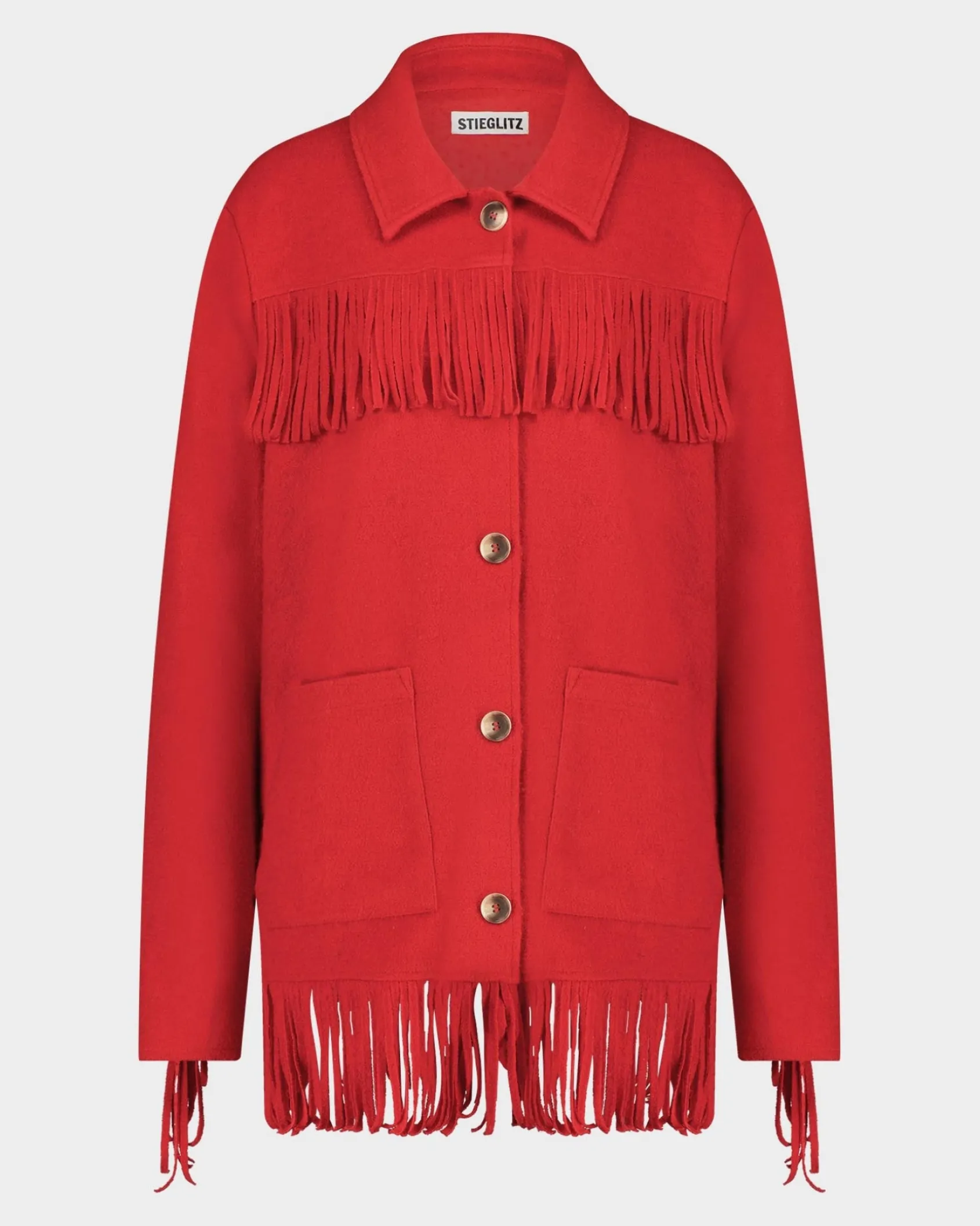 wool_fringe_jacket__red_5.webp Sale STIEGLITZ Wool Fringe Jacket | Red