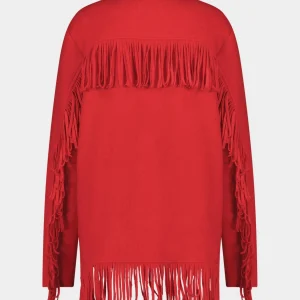 Sale STIEGLITZ Wool Fringe Jacket | Red