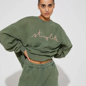 Shop STIEGLITZ Worn Out Sweater | Green