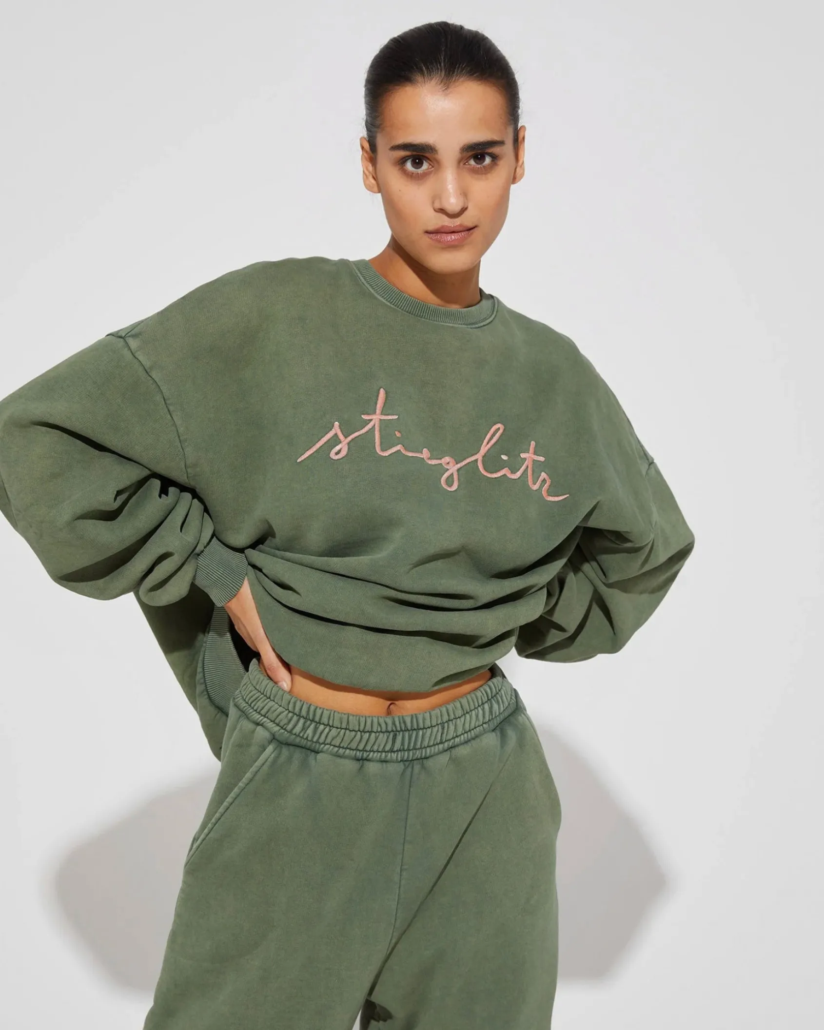 worn_out_sweater__green_1.webp Shop STIEGLITZ Worn Out Sweater | Green